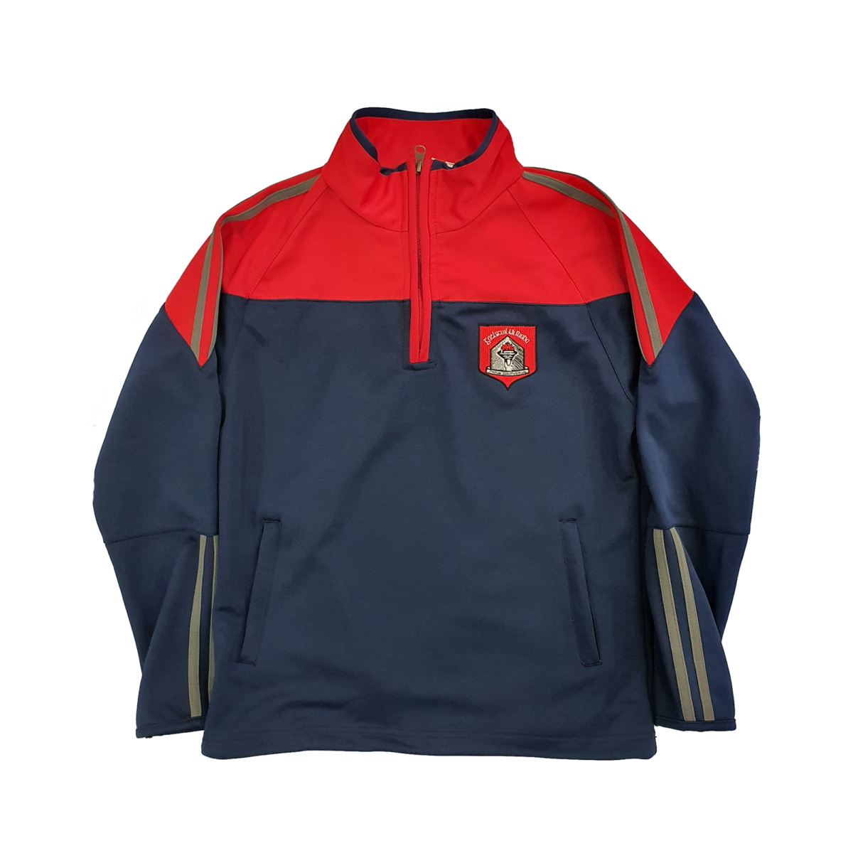 Gaelscoil Uí Riada School 1/4 Zip Red/Navy - Printing and Embroidery