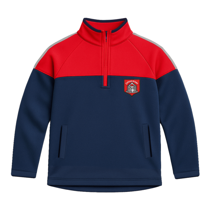 Gaelscoil Uí Riada School 1/4 Zip Red/Navy